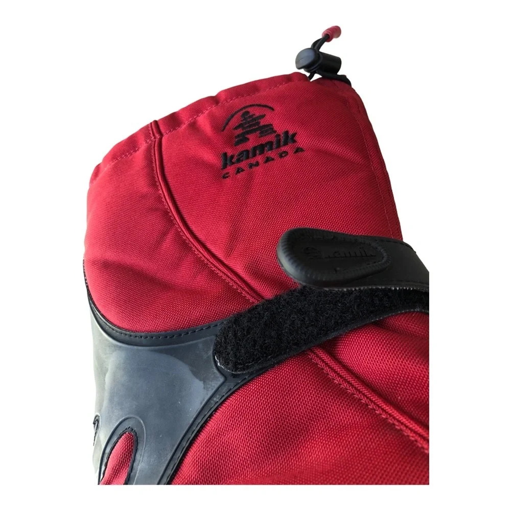 Kamik Kids Red Black‎ Kids Snow Boots Size 5 Good Condition.